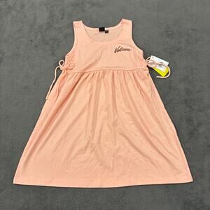 Volcom Sandy Candy Dress Peach Scoop Neck Sleeveless Tank Kids Girls Size XS